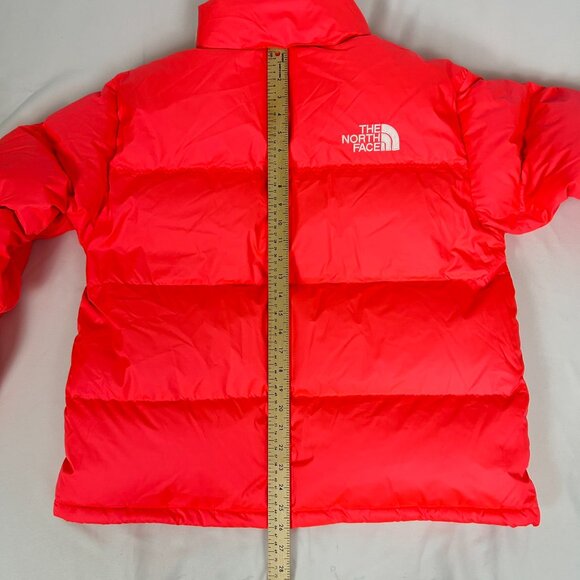 Men's The North Face 1996 Nuptse 700 Fill Down Jacket Size L Brilliant Coral - Picture 15 of 15